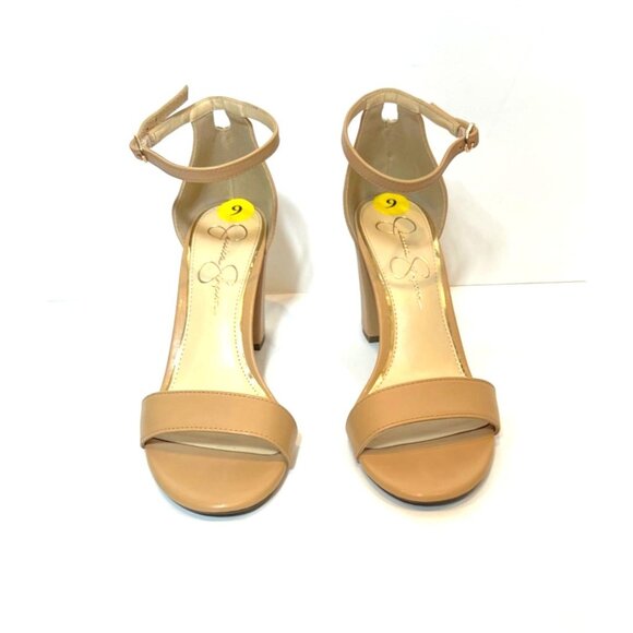 Jessica Simpson Hazzu Tan Ankle Strap Heeled Sandals Size 9 EU 40 - Picture 5 of 11